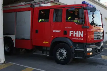 Gəncədə iki ailənin yaşadığı evdə yanğın oldu