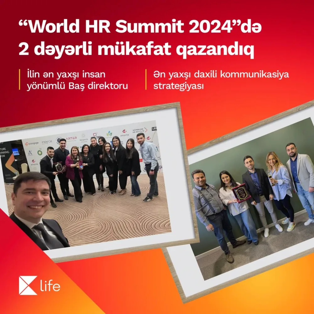 Kapital Bank “Dünya İnsan Resursları Sammiti 2024”də 2 mükafata layiq görüldü