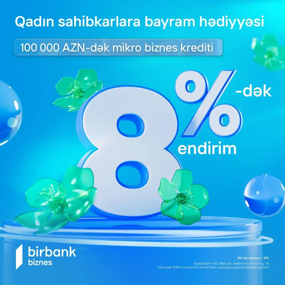 Birbank Biznes-dən qadın sahibkarlara özəl 8 Mart hədiyyəsi