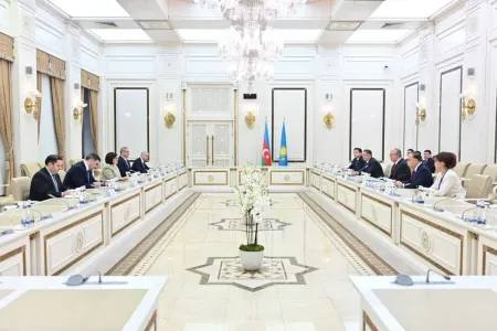 Qazaxıstan Prezidenti Milli Məclisin sədri ilə görüşüb