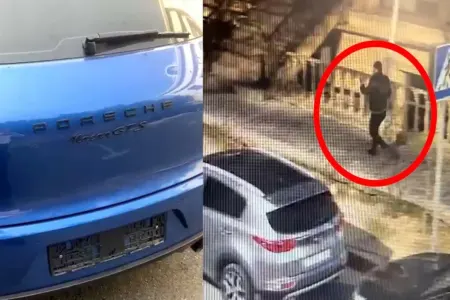 Bakıda "Porsche"nin nömrəsini oğurladılar - VİDEO
