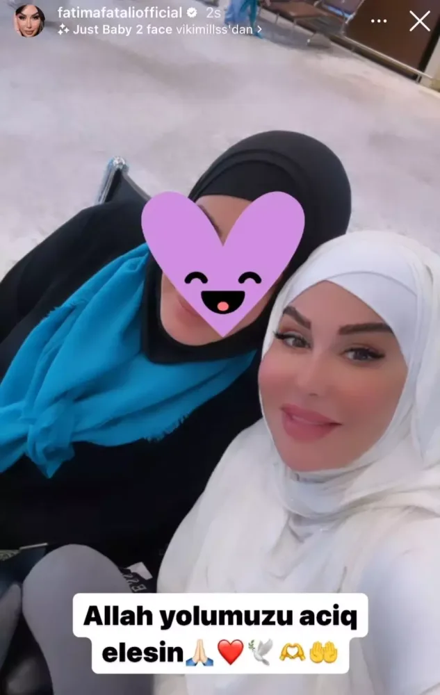 Rəqqasə Fatimə qızı ilə ziyarətə yollandı