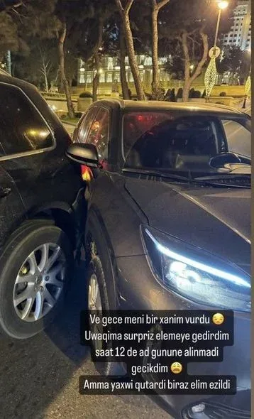 Rəqqasə Renka qəzaya düşdü