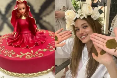 Mələkxanım Eyubovanın qızının xınası - VİDEO