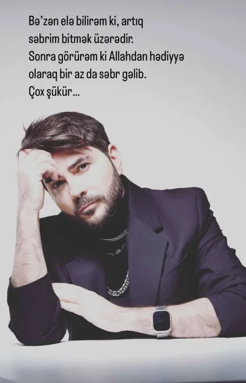 Boşanan müğənni: “Artıq səbrim bitmək üzrədir”