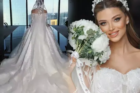 Nəzrinin dəbdəbəli gəlinliyi... - FOTO