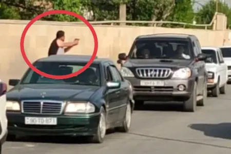 Maşınlara silah tuşlayan şəxs kimdir? - DİN-dən AÇIQLAMA