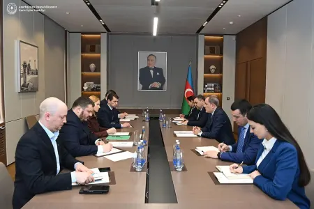 Ceyhun Bayramov Olena Kondratyuk ilə görüşüb - FOTO
