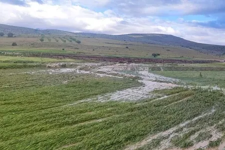 Əkin sahələrini sel basıb