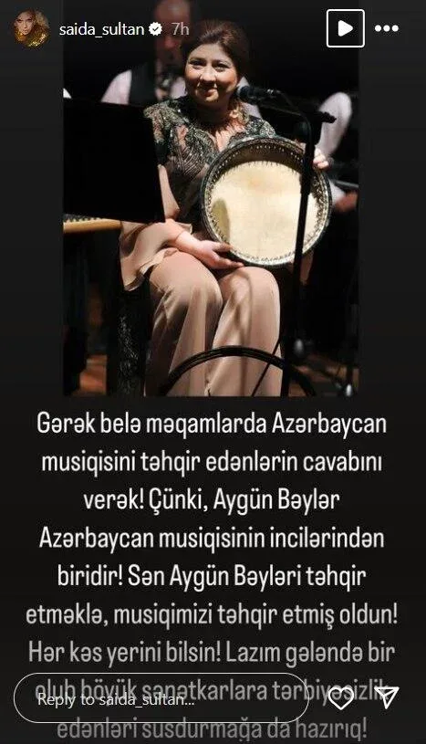 Mərhum Aygün Bəyləri təhqir edən tiktokerə Səidədən - SƏRT SÖZLƏR - FOTO