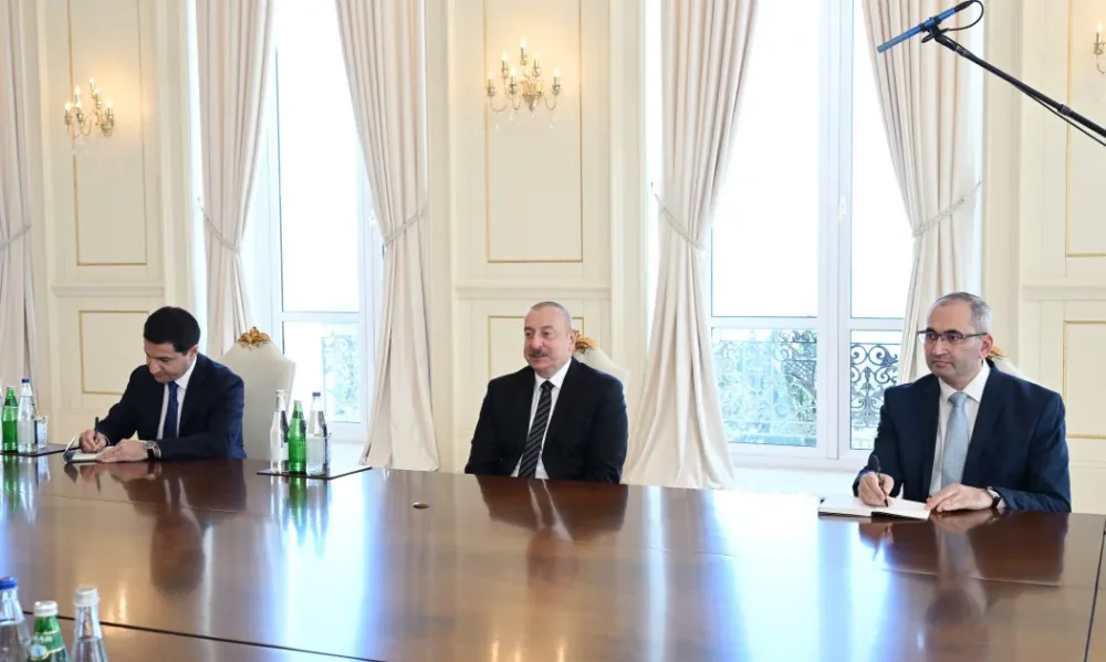 Prezident Latviya Seyminin sədrini qəbul etdi - – FOTOLAR