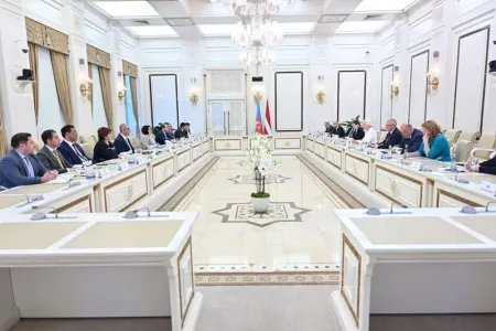 Sahibə Qafarova Latviya Respublikası Seyminin sədri ilə görüşüb - FOTO