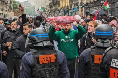 Parisdə Qəzza üçün aksiya - FOTOlar