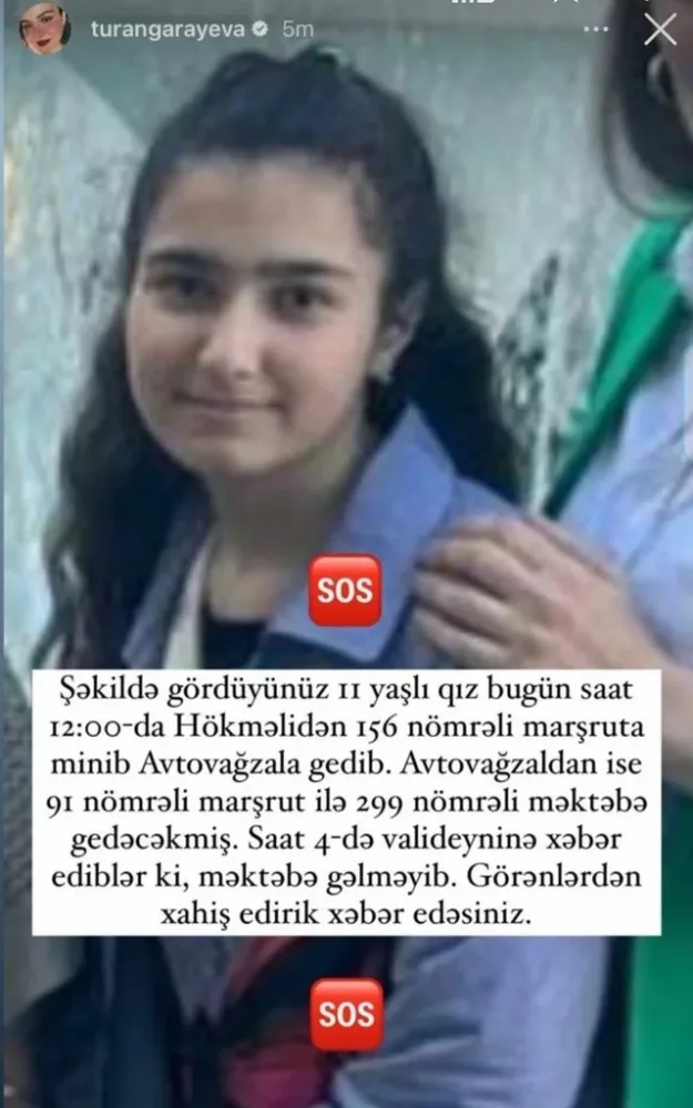 Azərbaycanda dərsə gedən məktəbli qız - YOXA ÇIXDI - FOTO