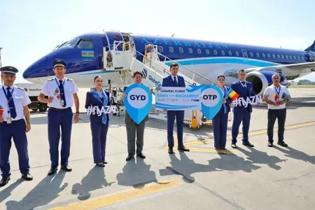 AZAL Buxarestə ilk reysini həyata keçirib - FOTO