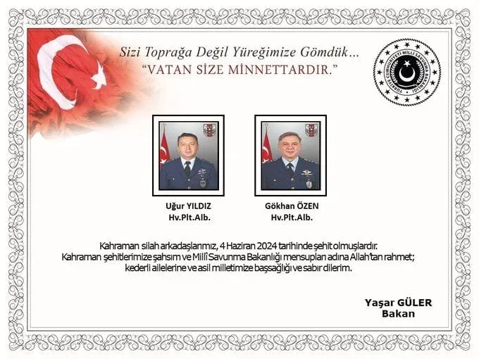 Şəhid pilotların kimliyi məlum oldu - FOTO