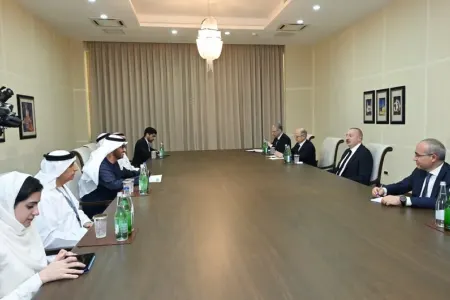 İlham Əliyev Sultan Əhməd Əl-Cabiri qəbul etdi