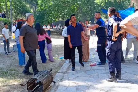 Piknik sahəsi döyüş meydanına çevrildi: - Yaralılar var - VİDEO