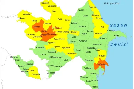 Küləkli hava ilə bağlı sarı və narıncı xəbərdarlıq