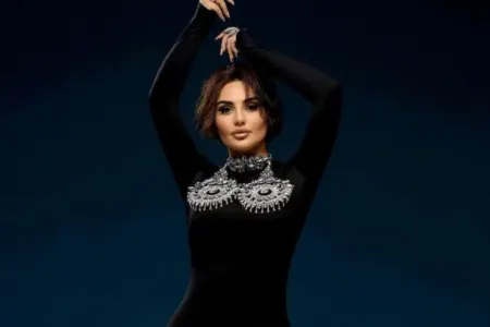 Şəbnəm Tovuzlu büstqalter formasında aksesuar taxdı - FOTOLAR