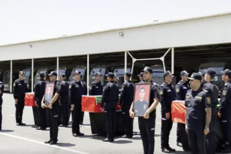 Bakıda öldürülən polislərlə - VİDA MƏRASİMİ - FOTO