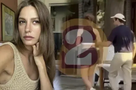 Serenay sevgilisi ilə öpüşərkən görüntüləndi