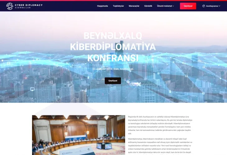 Beynəlxalq Kiberdiplomatiya Konfransının rəsmi saytı istifadəyə verildi