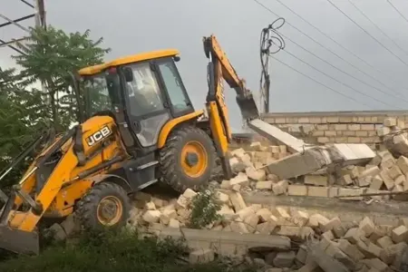 Qanunsuz tikintinin qarşısı alındı - FOTO - VİDEO