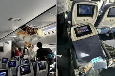Təyyarə turbulentliyə girdi, oturacaqlar qırıldı: - Yaralılar var - VİDEO