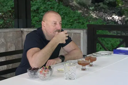 İlham Əliyev “İsa bulağı”nda - FOTOLAR