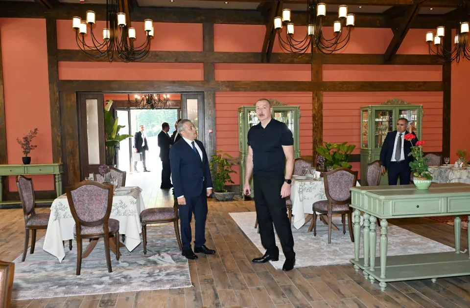 İlham Əliyev “İsa bulağı”nda - FOTOLAR