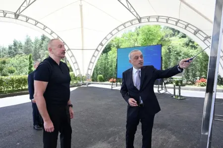 Prezident sutəmizləyici qurğular kompleksinin açılışında - Foto