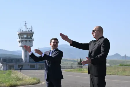 İlham Əliyev Xocalı hava limanında