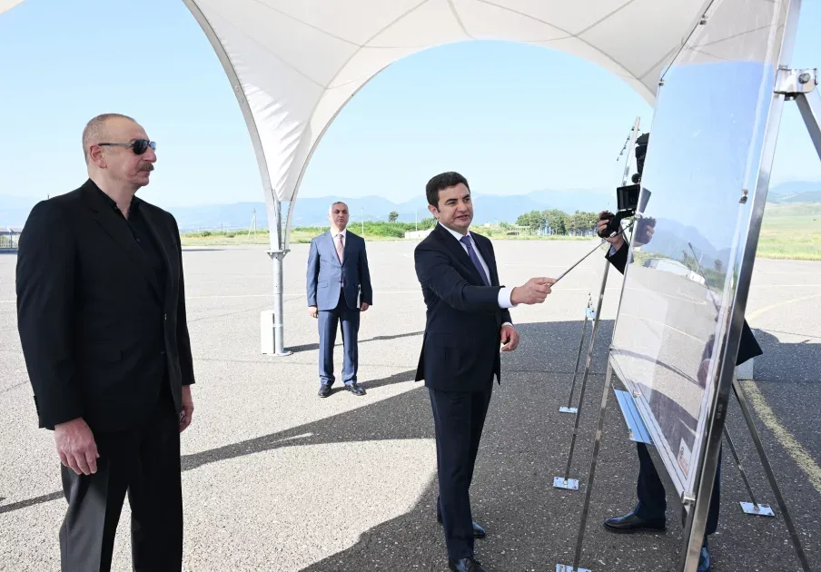 İlham Əliyev Xocalı hava limanında