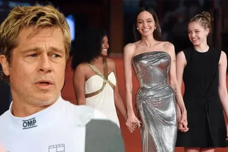 Bred Pittin övladları onunla görüşmürlər..