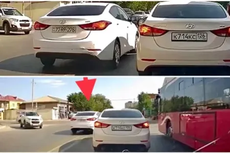 Qoşa xəttin üstüylə sürüb qırmızıda keçən sürücü - 77-RP-276 - VİDEO