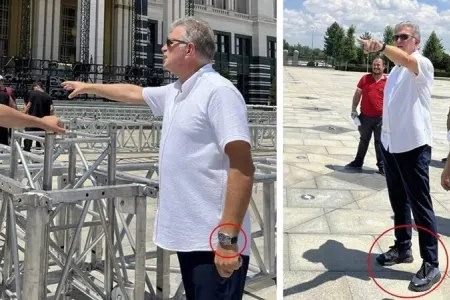 Müşavirin dəbdəbəli saatı və ayaqqabısı - ƏTRAFLI