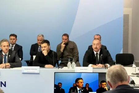 Prezident “Enerji və bağlantı” mövzusunda dəyirmi masada çıxış edib