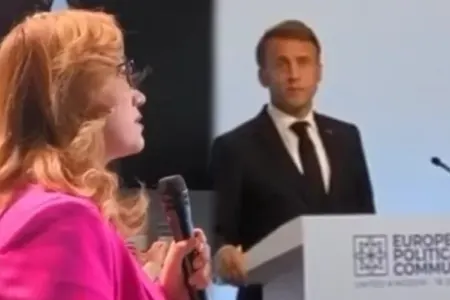 Makron azərbaycanlı jurnalistin sualına qərəzli cavab verdi - Video