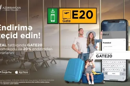 AZAL “GATE20” promokodu ilə aviabiletlərə 20% endirim edəcək