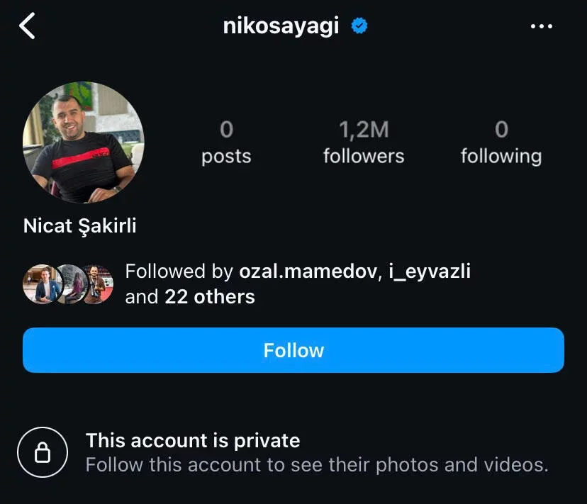"Nikosayağı" instaqram hesabını bu şəxsə satıb? - FOTO