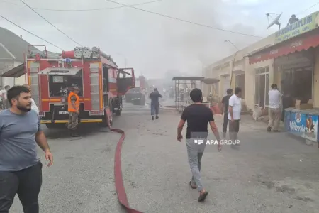 Ucarda mərkəzi bazarda başlayan yanğın söndürülüb 