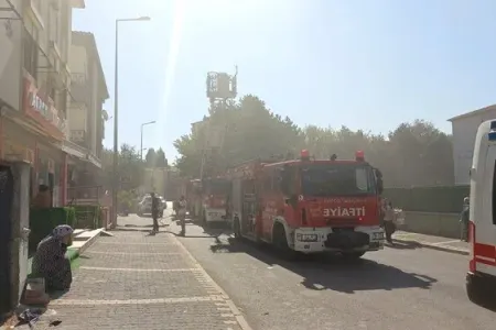 Anasının yaşadığı binanı - yandırmağa çalışdı