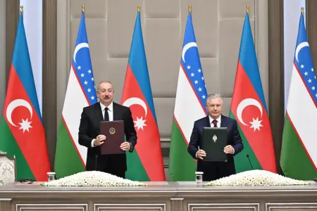 Azərbaycan-Özbəkistan sənədləri imzalandı - – FOTOLAR