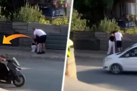Ər arvadını küçə ortasında - döydü