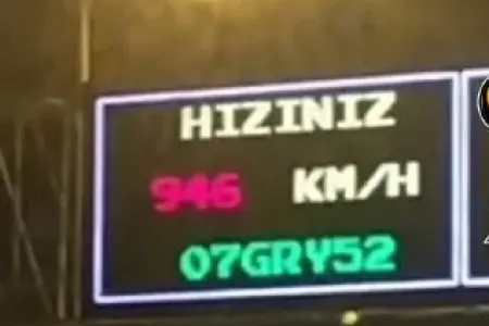 946 km/s sürətlə yolu keçən avtomobil - GÜNDƏM OLDU