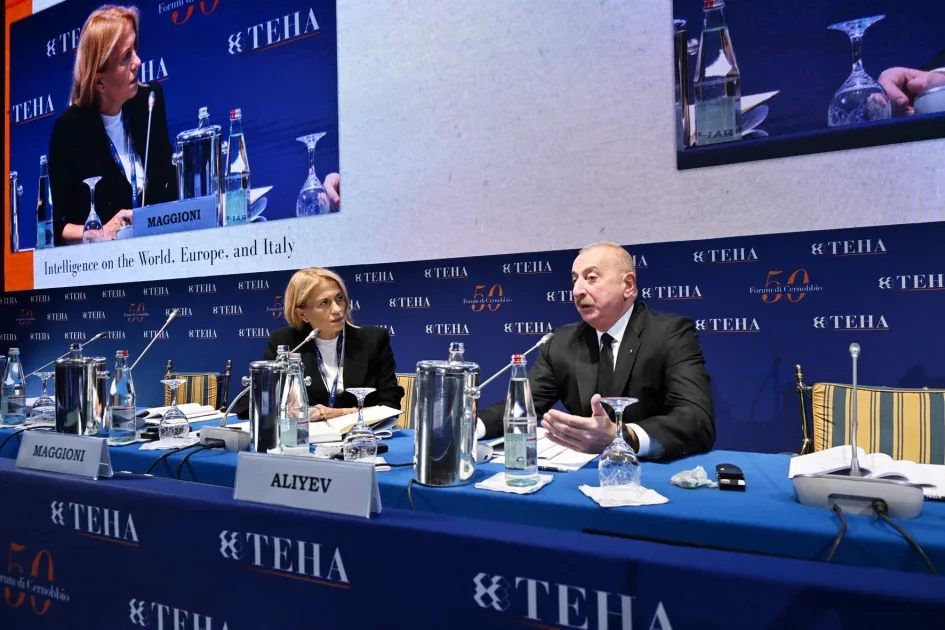 Prezident İtaliyada mühüm forumda çıxış etdi - FOTOLAR