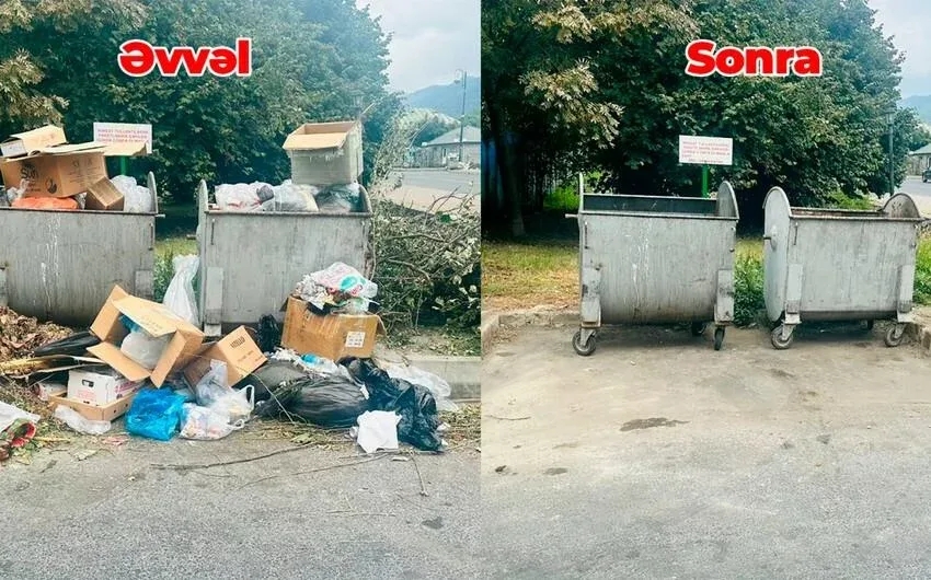 Qəbələdə ətraf mühiti çirkləndirənlər cəzalandırıldı - FOTOLAR