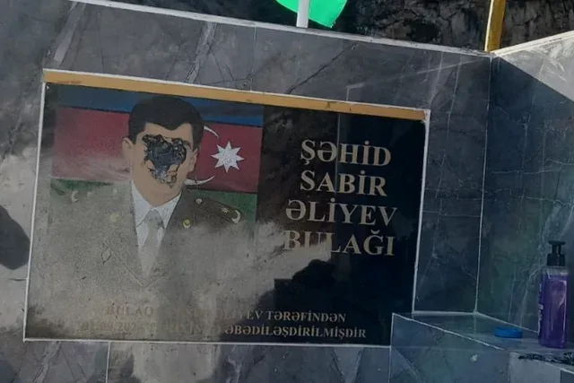 Lerikdə şəhid abidəsinə qarşı tərbiyəsizlik - Saxlanılan var - FOTO