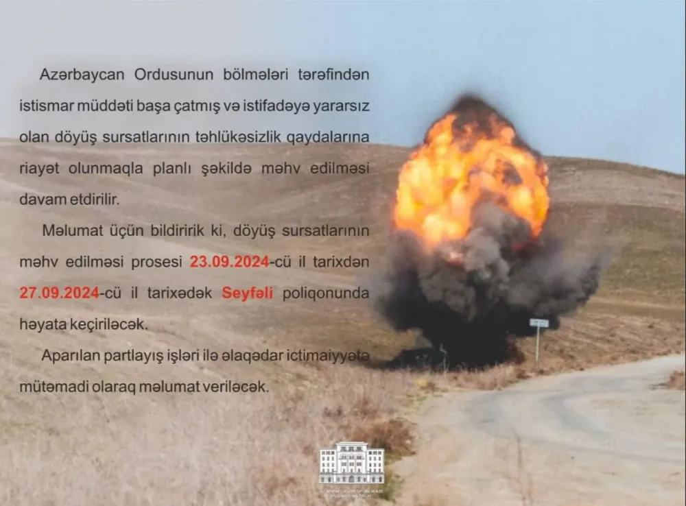 TƏCİLİ! Sentyabrın 23-dən 27-dək.... - Müdafiə Nazirliyi məlumat yaydı